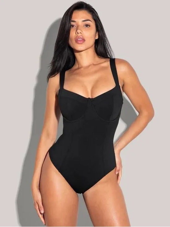 TA3 Other - $188 TA3 Lifty One Piece Swimsuit Black M/Regular Long D/DD Cup NWT